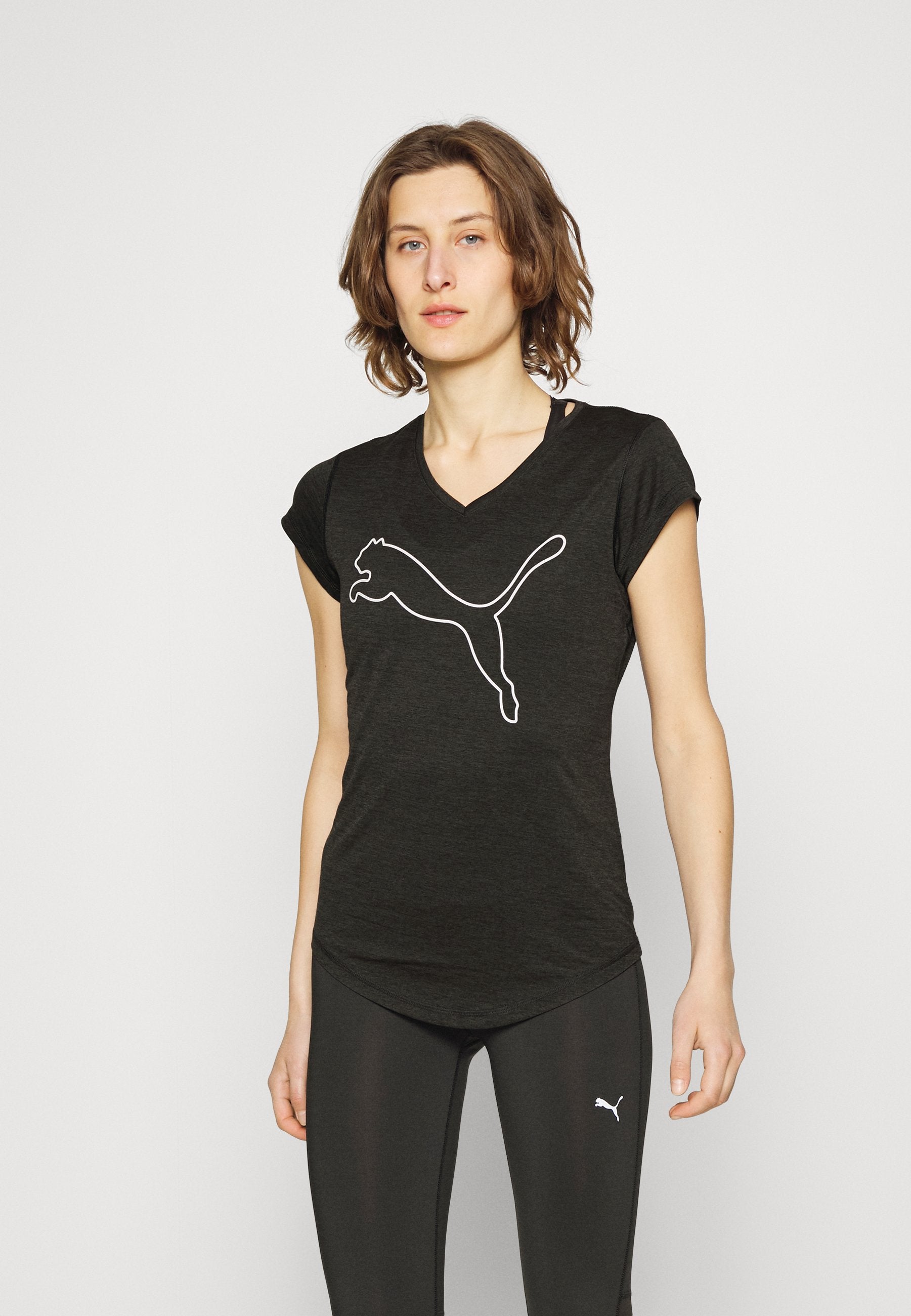 Puma TRAIN FAVORITE HEATHER CAT TEE