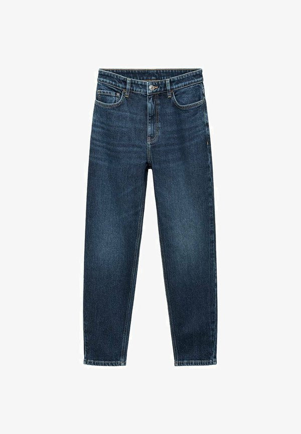 Mango COMFORT HIGH-RISE - Mom Jeans - dark blue