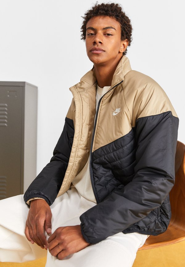 Nike Sportswear M NK WR MIDWEIGHT PUFFER - Winter jacket - black/khaki/sail