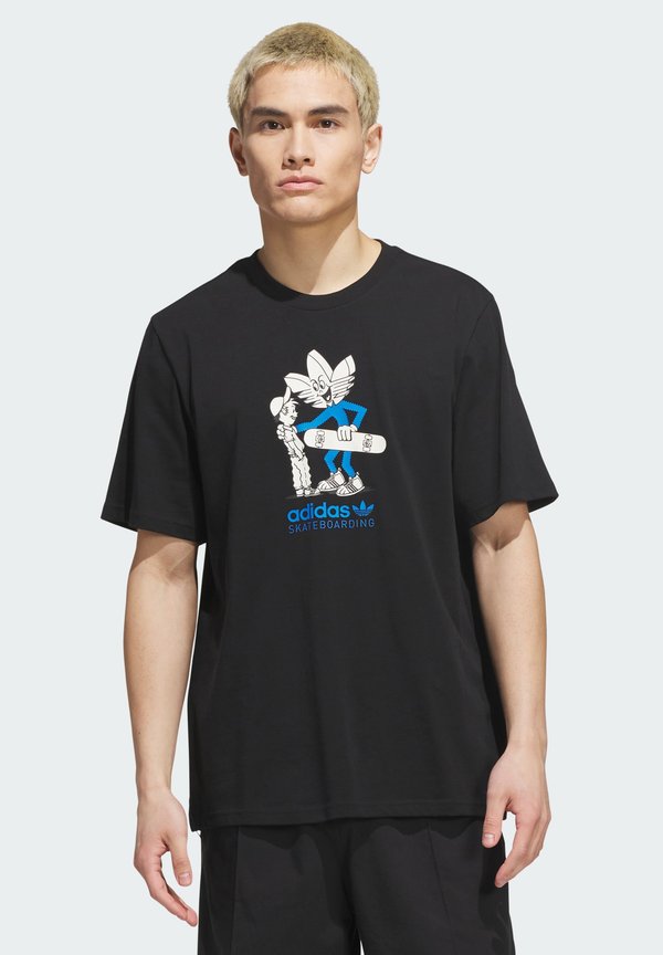 adidas Originals SKATEBOARDING PUSH TEE - Print T-shirt - black