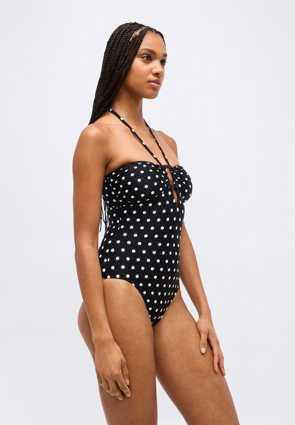 MICHAEL Michael Kors BANDEAU ONE PIECE LOGO RECTANGLE
