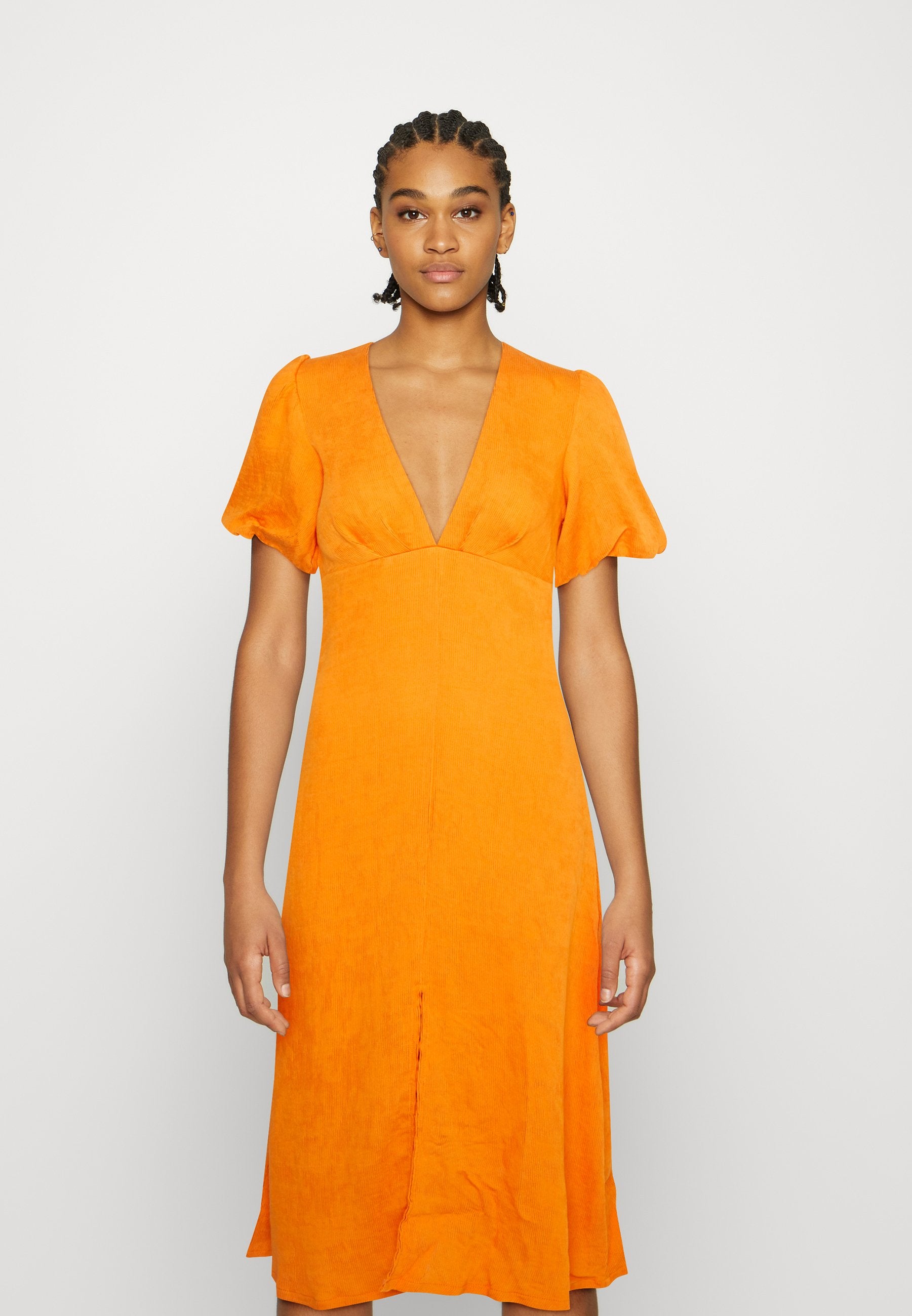 NA-KD FEMMEBLK PUFF SLEEVED MIDI DRESS