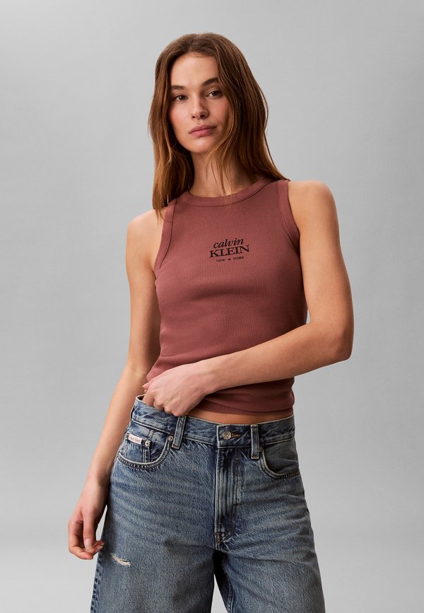 Calvin Klein Jeans SLIM TANK  - Top - sierra brown