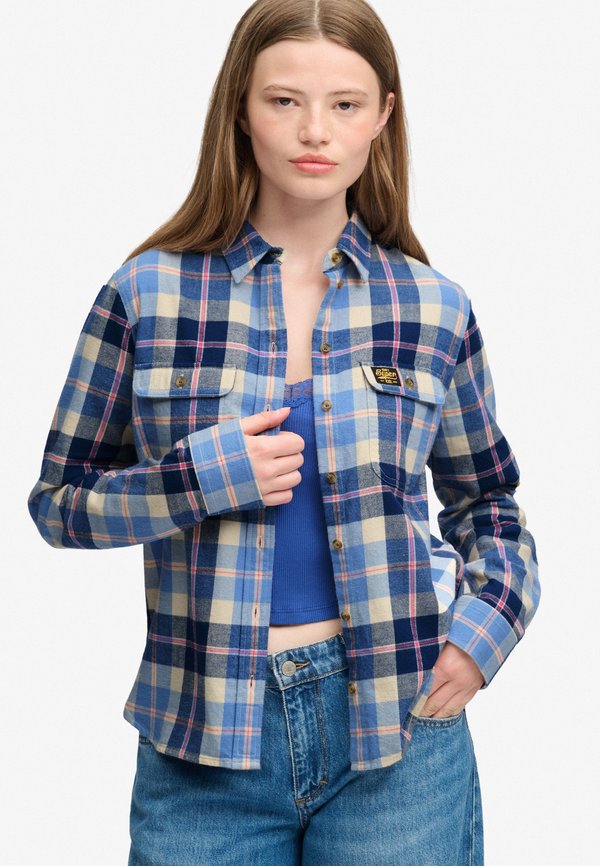 Superdry & Co SUPERDRY LUMBERJACK CHECK FLANNEL SHIRT.. - Button-down blouse - classic blue check