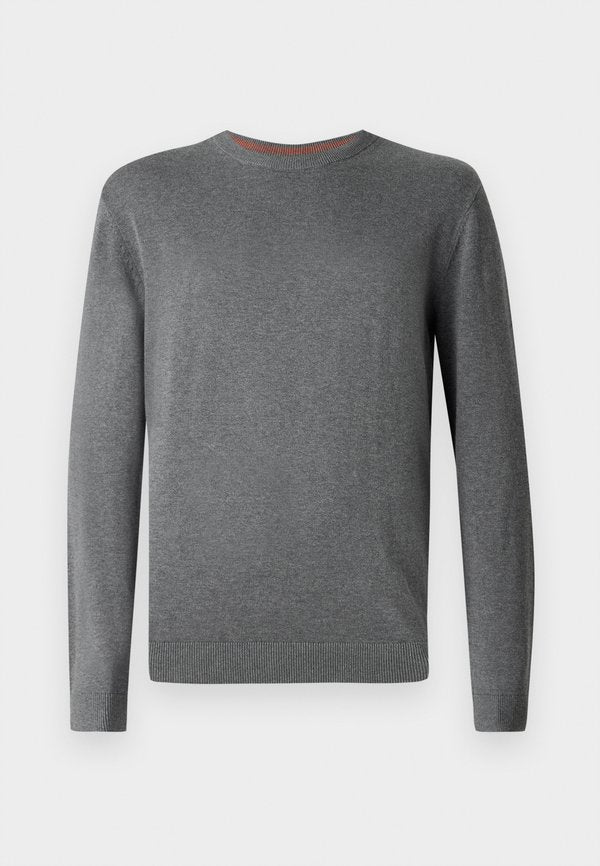 TOM TAILOR BASIC CREWNECK - Jumper - classic dark grey melange