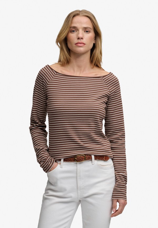 Superdry & Co SUPERDRY - Jumper - chestnut brown stripe