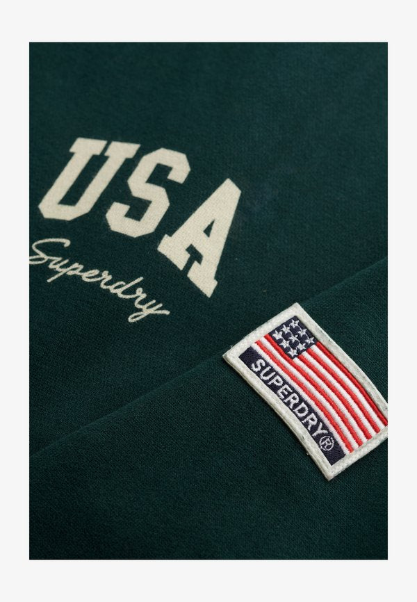 Superdry & Co SUPERDRY ATHLETIC ESSENTIALS RELAXED CREW  - Sweatshirt - dark pine green