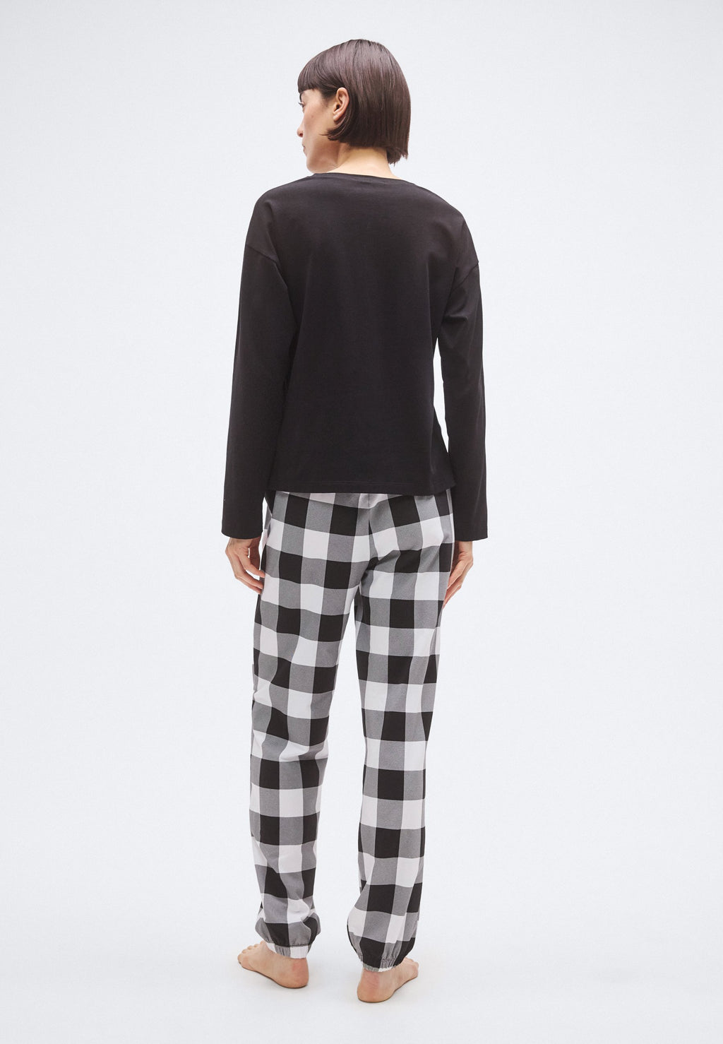 Anna Field COTTON PRINTED CHECK NIGHTWEAR SET