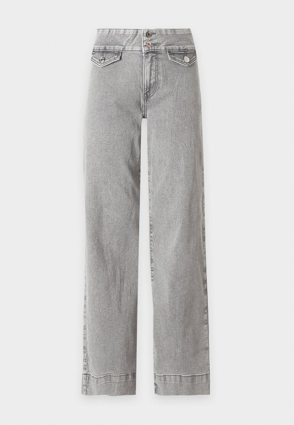 ONLY ONLJUICY - Wide Leg - light grey denim
