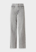 ONLY ONLJUICY - Wide Leg - light grey denim