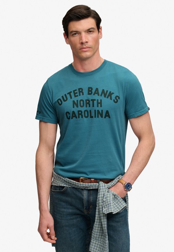 Superdry & Co SUPERDRY OUTDOOR TYPE T-SHIRT.. - Print T-shirt - pale mint