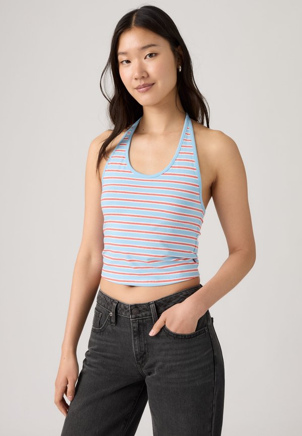 Levi's® ELLA HALTER - Top - air blue/signal red