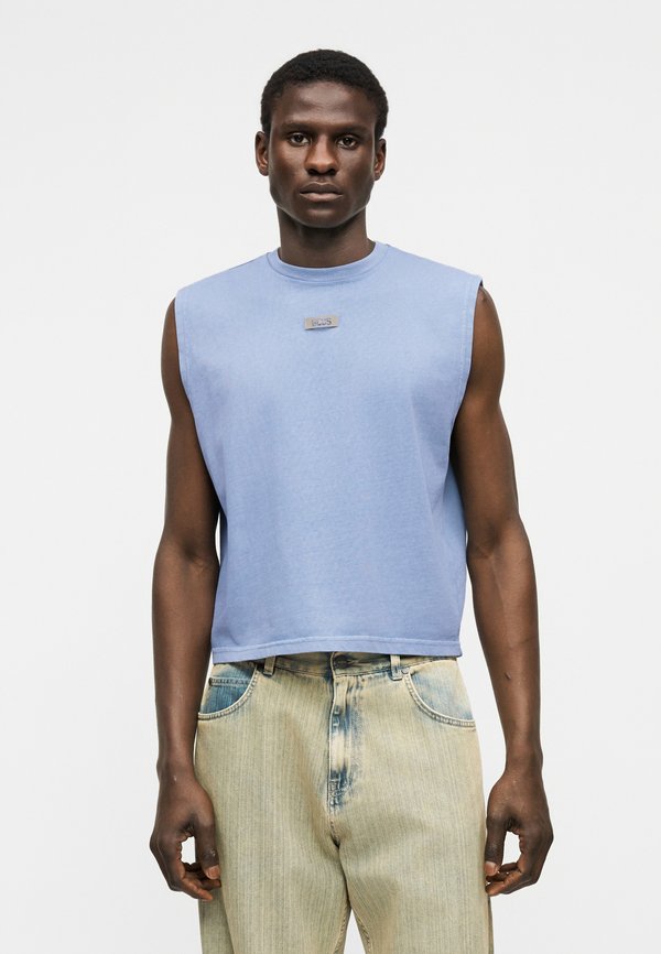 GCDS LABEL STONE WASHED TANK