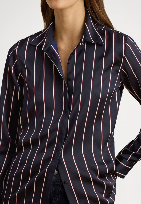 Lauren Ralph Lauren Petite CLASSIC FIT STRIPED CHARMEUSE SHIRT