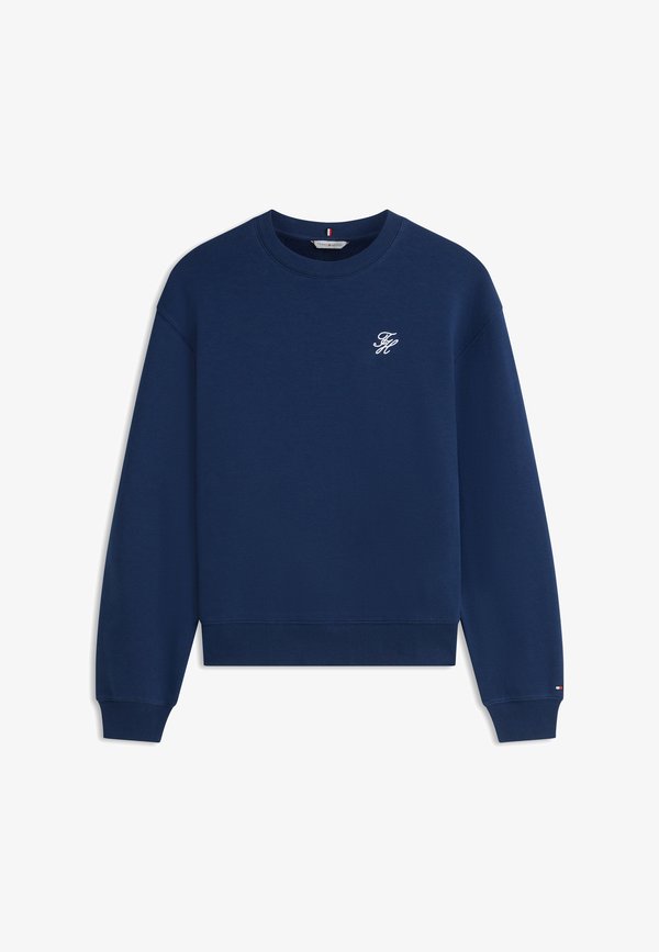 Tommy Hilfiger LOGO EMBROIDERY CREW NECK SWEATSHIRT - Sweatshirt - dark night navy