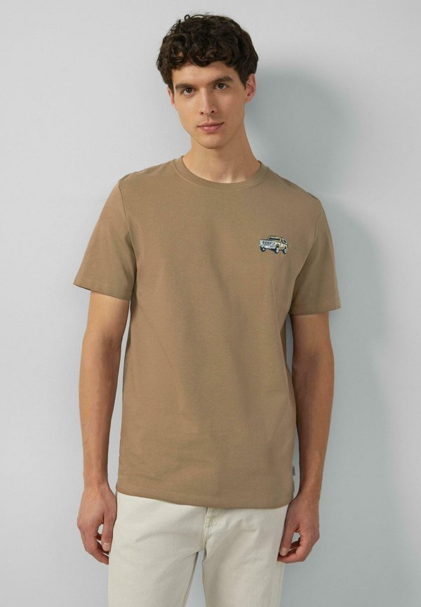 s.Oliver Print T-shirt - sandstein
