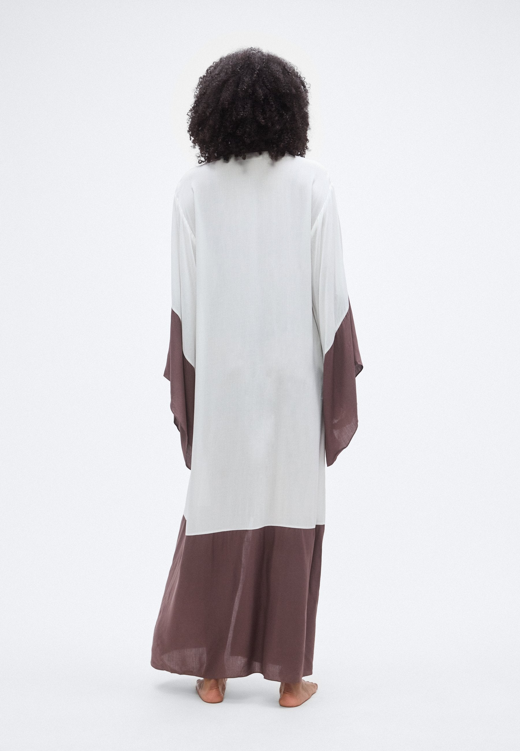 ADRIANA DEGREAS GEOMETRIC LONG ROBE