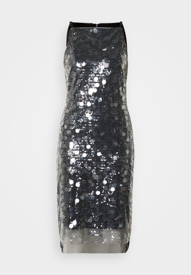 PAILETTES SEQUINS SLIP DRESS Media 1