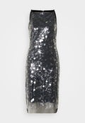DKNY PAILETTES SEQUINS SLIP DRESS