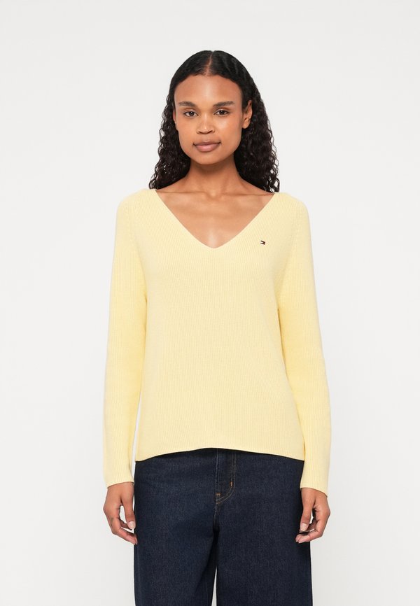 Tommy Hilfiger CARDI STITCH - Jumper - zesty yellow
