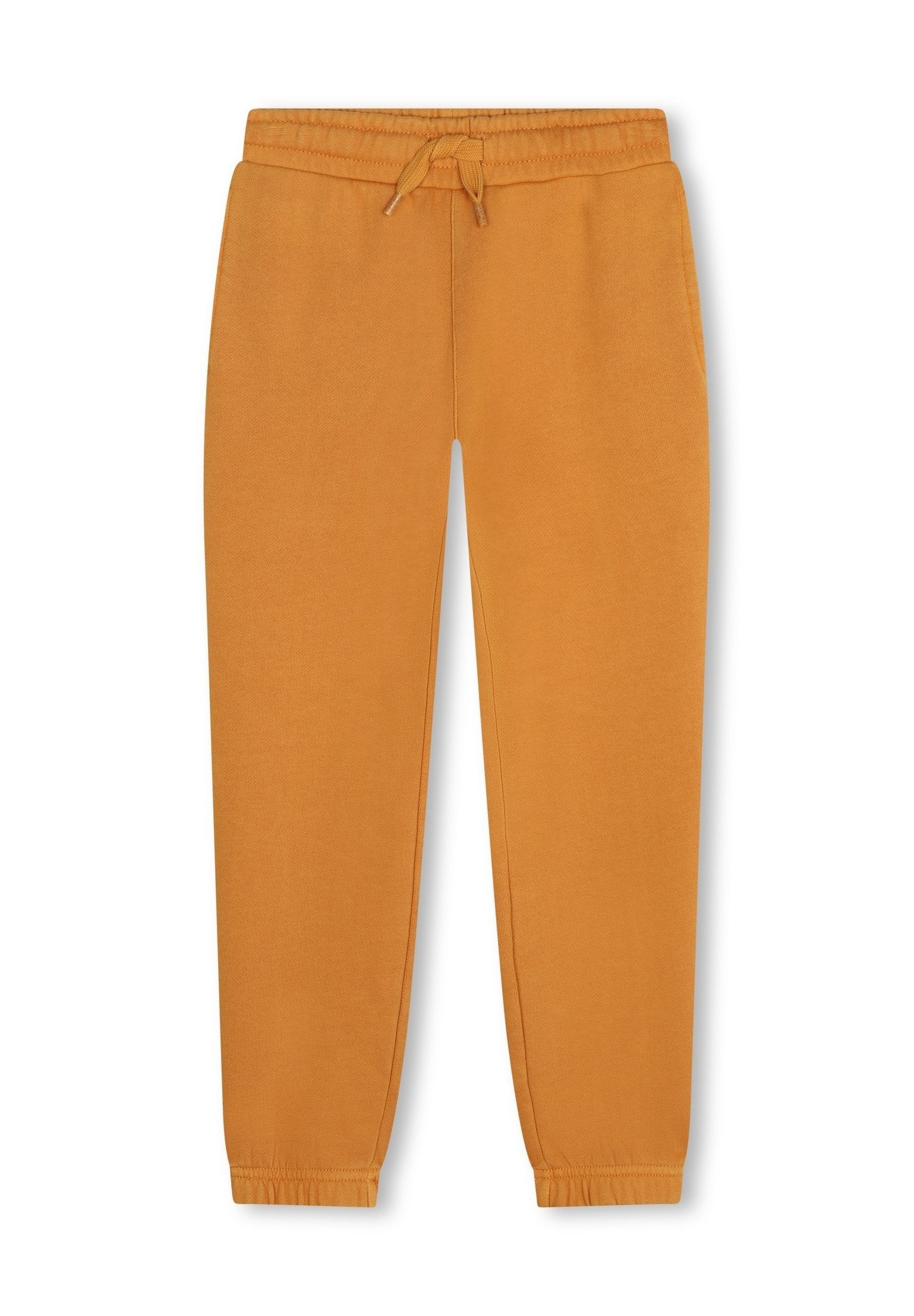 Orange Sweatpants mit elastischem Bund und Kordelzug. Schmal zulaufendes Bein-Design mit gerippten Bündchen an den Knöcheln, aus weichem Stoff gefertigt.