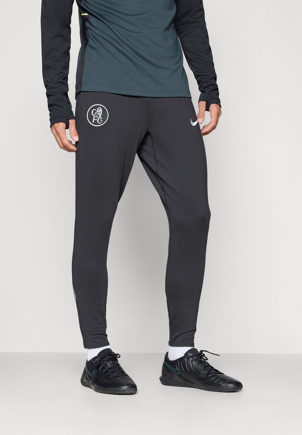 Nike Performance CHELSEA FC STRIKE THIRD PANT - Club wear - black/field silver-coloured