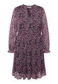 Studio Untold MINI A-LINE LEOPRINT RÜSCHENKRAGEN LANGARM