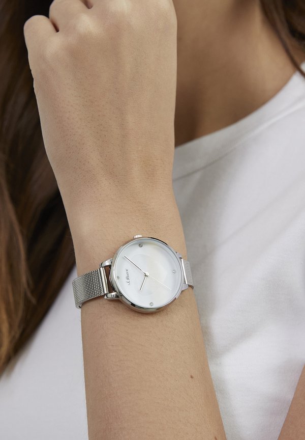 s.Oliver LOVELY TIME - Watch - silver-coloured