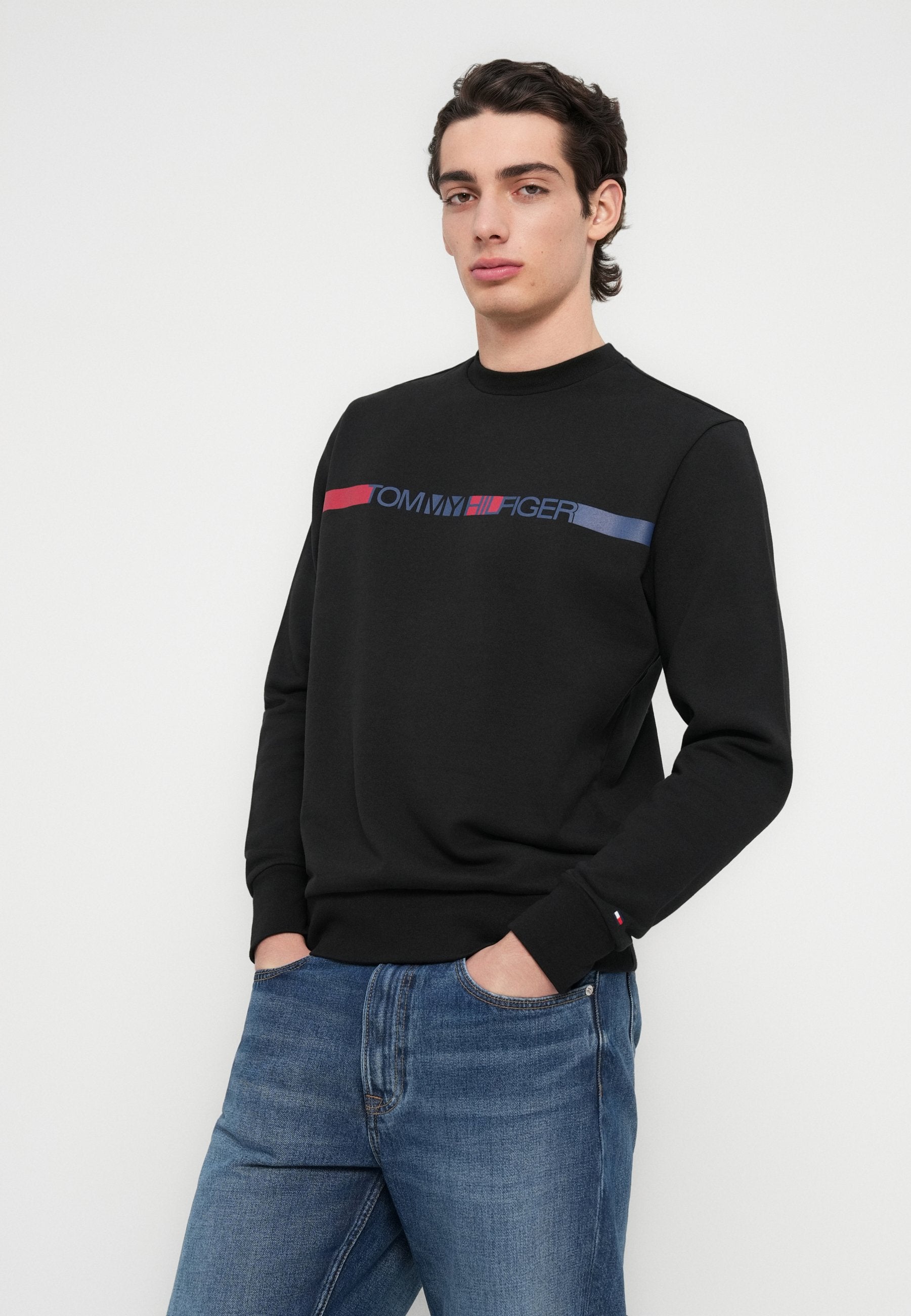 LOGO STRIPE FRENCH TERRY SWEATSHIRT Media 5