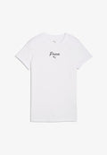 Puma ESSENTIALS SCRIPT T-SHIRT - Basic T-shirt - white