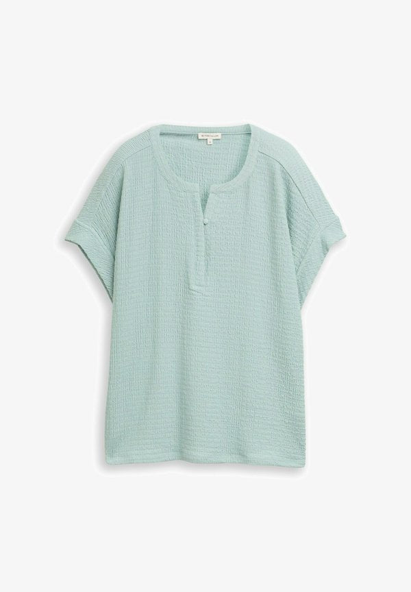 TOM TAILOR TOM TAILOR T-SHIRT CRINKLE T-SHIRT - Blouse - blue haze