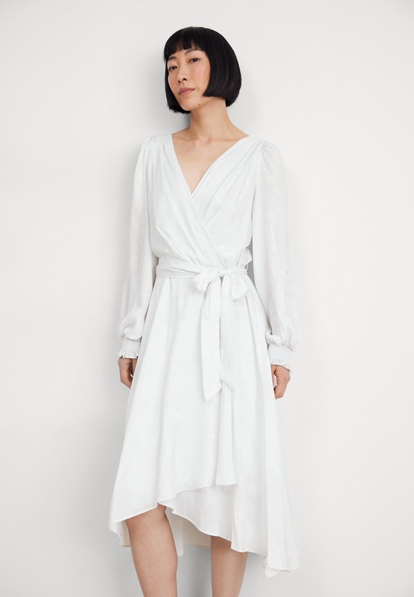 DKNY BALLOON SLEEVE WRAP GOWN