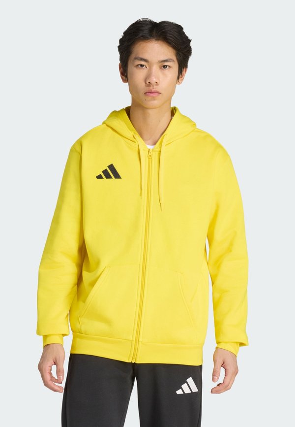 adidas Performance ADIDAS PERFORMANCE ENTRADA26 FULL ZIP HOODIE - Zip-up sweatshirt - team yellow/black
