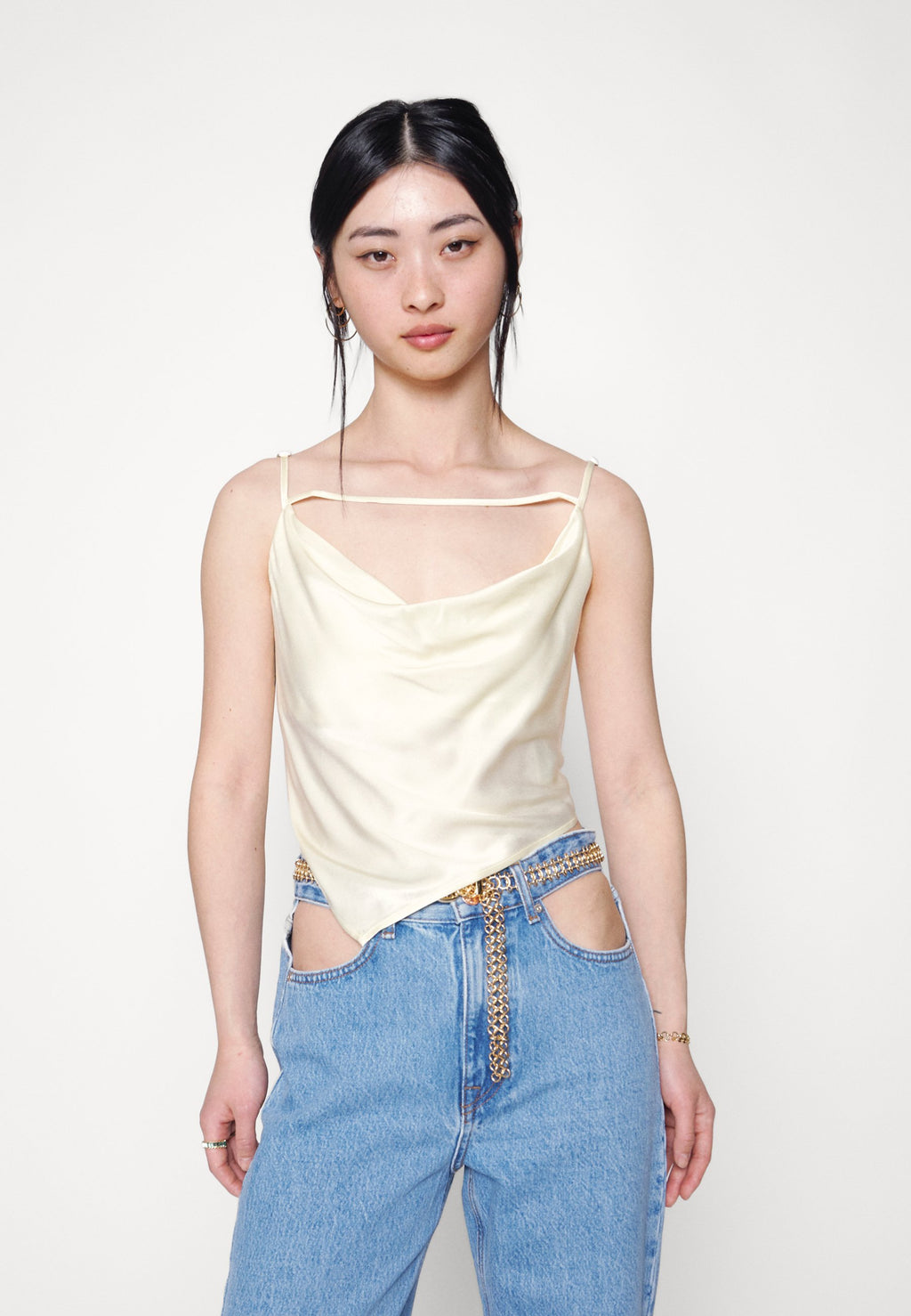 Gina Tricot Petite AMELIE COWLNECK SINGLET