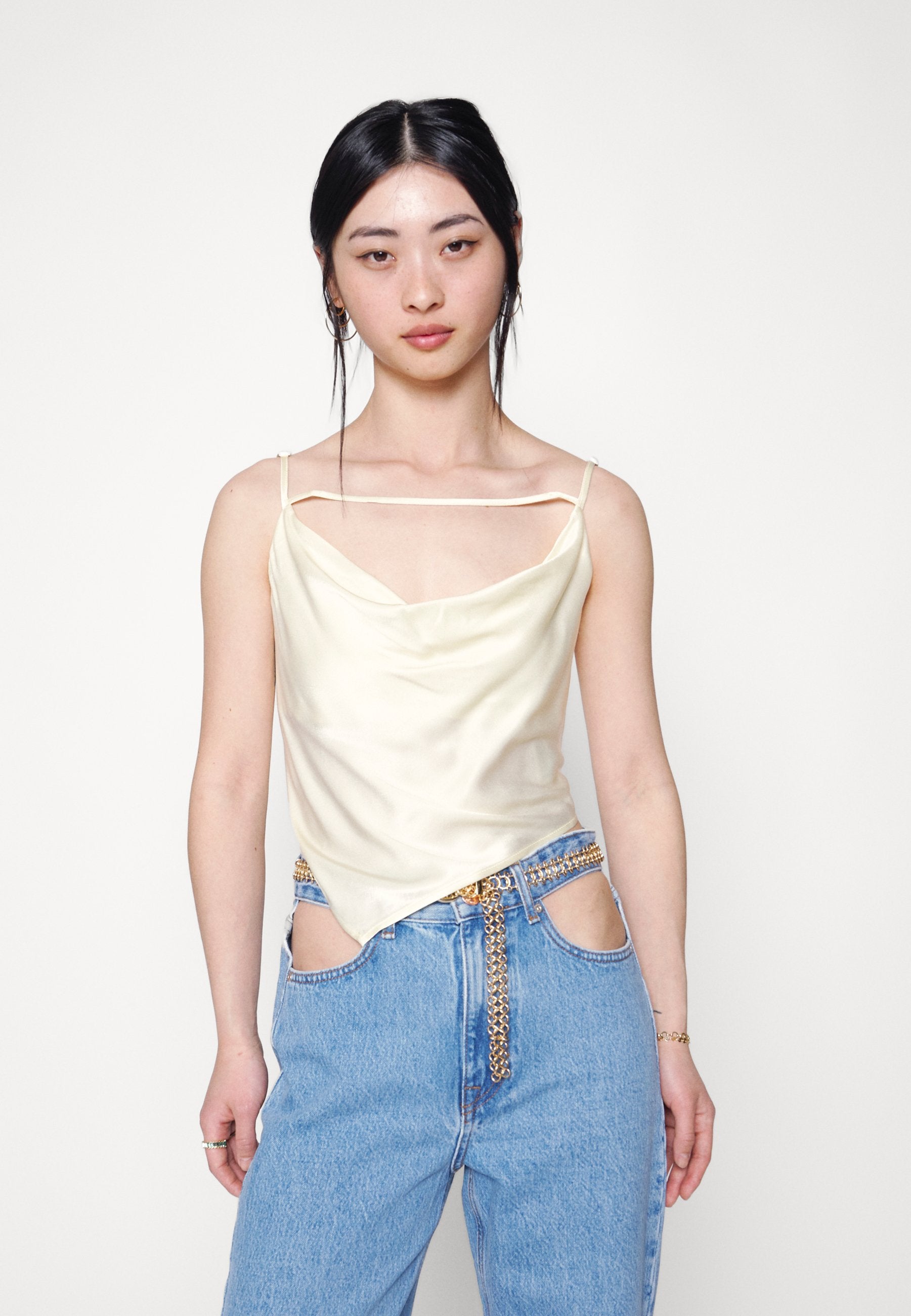 Gina Tricot Petite AMELIE COWLNECK SINGLET