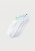 New Balance RUN REPREVE NO SHOW TAB SEASONAL UNISEX 3 PACK - Socks - white/green/yellow