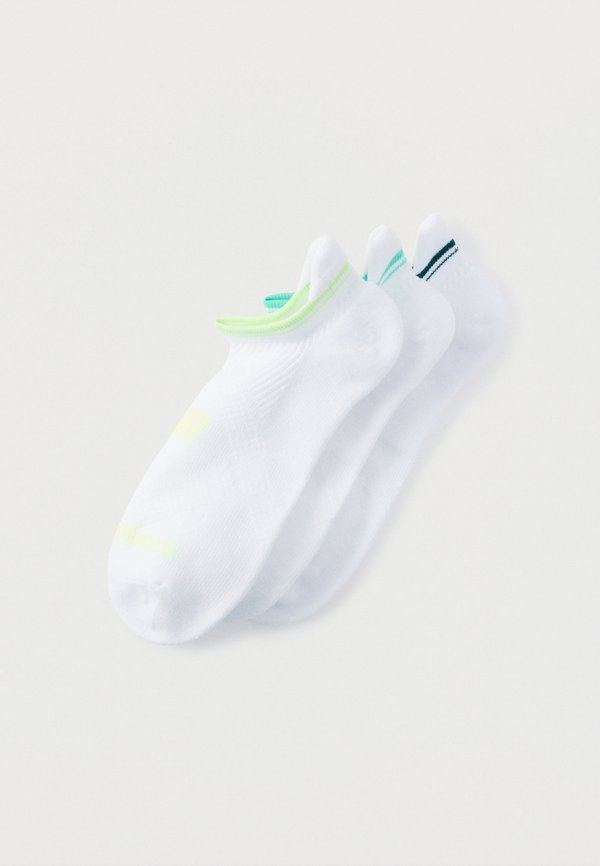 New Balance RUN REPREVE NO SHOW TAB SEASONAL UNISEX 3 PACK - Socks - white/green/yellow