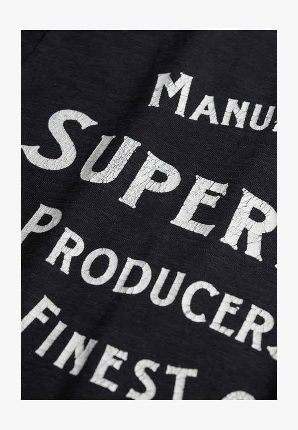 Superdry & Co COPPER LABEL - Print T-shirt - washed black