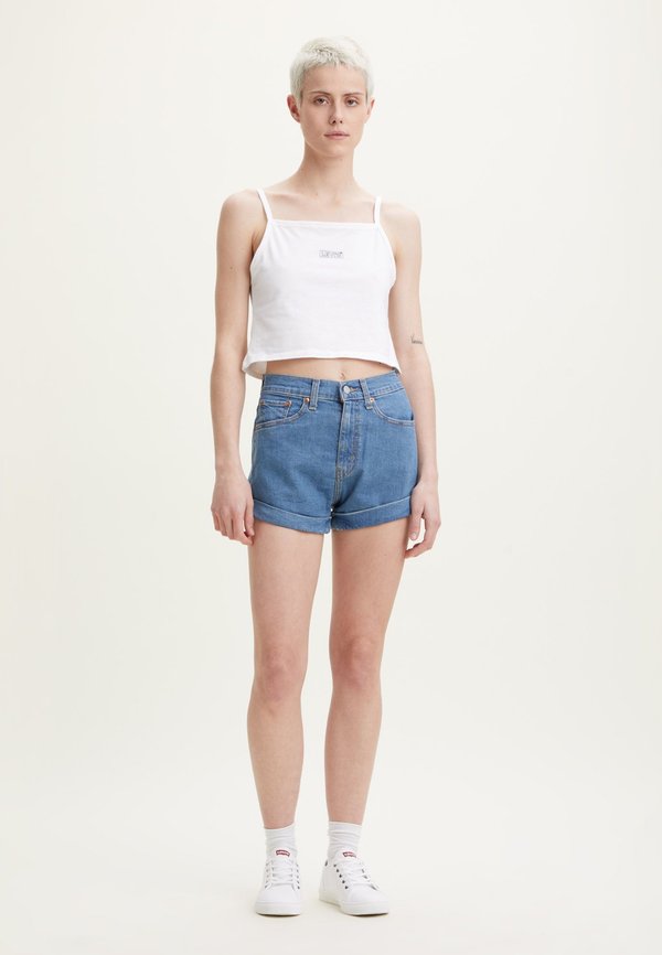 Levi's® MOM A LINE SHORT II - Denim shorts - light blue denim