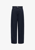 ONLY WIDE-FIT JEANS ONLTAYLOR HIGH WAIST BARREL FIT JEANS - Wide Leg - dark blue denim