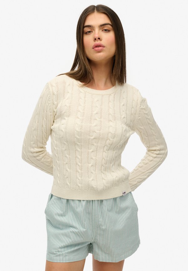 Superdry & Co ESSENTIALS CABLE - Jumper - ecru