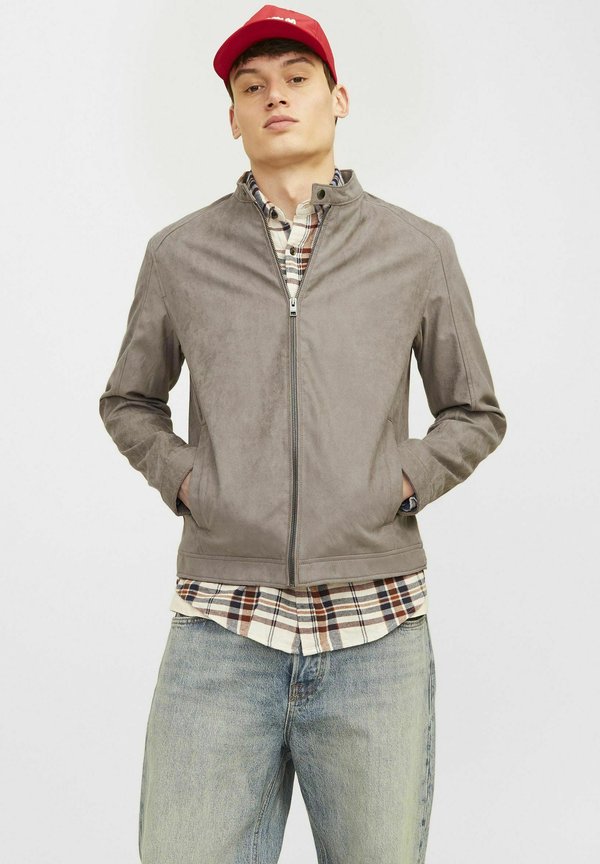 Jack & Jones Synthetic suede Synthetic suede - Faux leather jacket -  brown