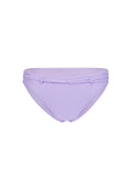 Hellblaue Bikinihose mit glatter Textur, niedrigem Schnitt und dekorativen seitlichen Bindebändern. Einfacher, minimalistischer Stil ohne Muster oder Akzente.