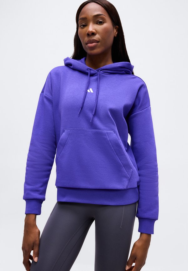 adidas Sportswear ESSENTIALS SMALL LOGO FEEL COZY HOODIE - Hoodie - pure purple/white