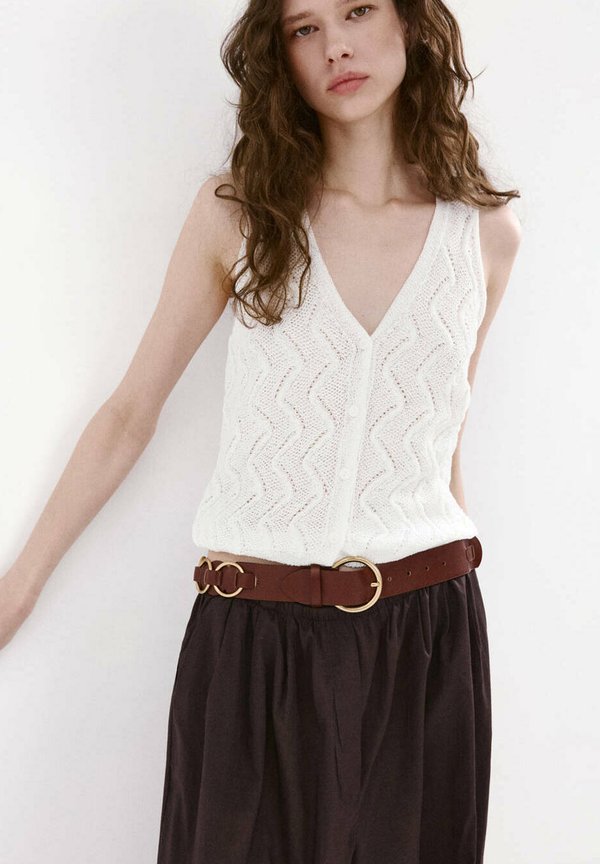 Mango ADULT - Waistcoat - off-white