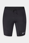 Nike Performance STRIDE HALF  - Short running tights - black/reflective silver-coloured