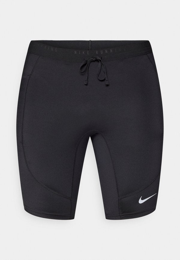 Nike Performance STRIDE HALF  - Short running tights - black/reflective silver-coloured