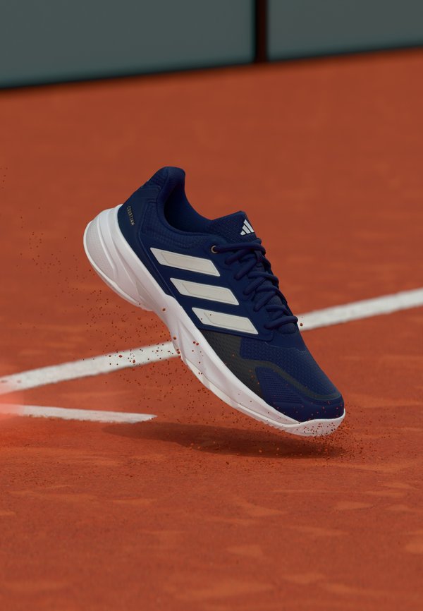 adidas Performance COURTJAM CONTROL 3 CLAY - Clay court tennis shoes - dark blue/metallic/footwear white