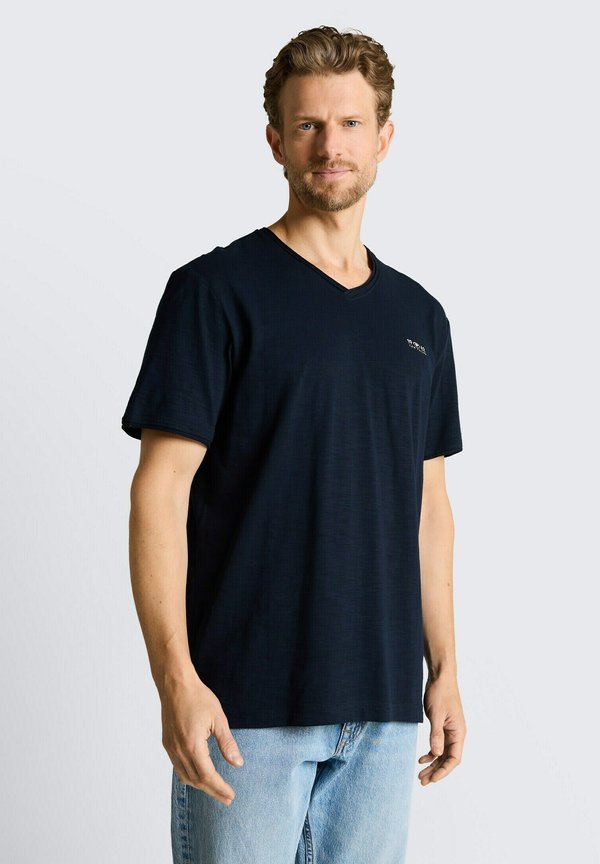 TOM TAILOR TOM TAILOR T-SHIRT T-SHIRT MIT V-AUSSCHNITT - Basic T-shirt - sky captain blue