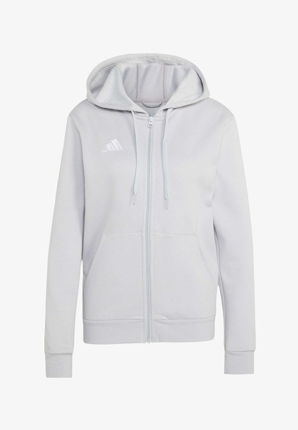 adidas Performance ENTRADA26 FULL ZIP HOODIE - Zip-up sweatshirt - team light grey   white